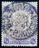 [Coat of Arms - End of Scroll goes behind Rear Legs of Supporting Animals, Lion Heavily Shaded, տեսակ E16]