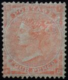 [Queen Victoria - Small White Control Letters in Corners, Tipe L]