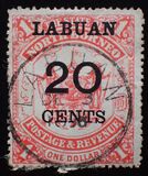 [North Borneo Postage Stamps Surcharged, type K2]