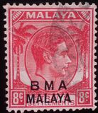 [Straits Settlements Postage Stamps Overprinted "B M A MALAYA" in Black or Red Colour, type A5]