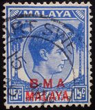 [Straits Settlements Postage Stamps Overprinted "B M A MALAYA" in Black or Red Colour, type A8]