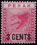 [Tiger - Not Issued Stamp Surcharged, type J]