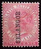 [Straits Settlements Postage Stamps Overprinted "SELANGOR" Vertical in 4 Types, type E1]