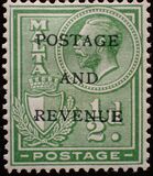 [King George V and Coat of Arms Stamps of 1926-1927 Overprinted "POSTAGE AND REVENUE", type X22]