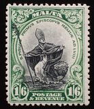 [Re Ġorġ V u arma ta' Malta u Sett Definittiv - iskritti POSTAGE & REVENUE, Tip Z1]