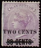 [Surcharged "TWO CENTS", type AE3]