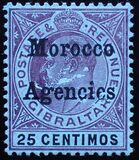 [Gibraltar Postage Stamps Overprinted "Morocco Agencies" - Ordinary or Coated Paper, type C3]