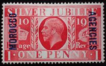 [Great Britain Postage Stamps Overprinted "MOROCCO AGENCIES" Vertically, type L1]