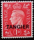 [King George VI - Great Britain Postage Stamps Overprinted "TANGIER", type F1]