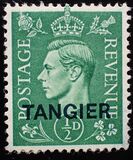 [King George VI - Great Britain Postage Stamps Overprinted "TANGIER" in Blue or Black, Tip H]