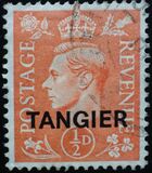 [King George VI - Great Britain Postage Stamps Overprinted "TANGIER", نوع N]
