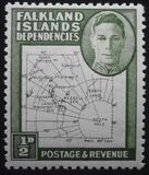 [King George VI - Map of Falkland Islands, סוג A1]