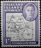 [King George VI - Map of Falkland Islands, סוג A2]