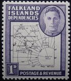 [King George VI - Map of Falkland Islands, סוג A3]