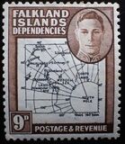 [King George VI - Map of Falkland Islands, סוג A14]