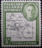 [King George VI - Map of Falkland Islands, סוג A]