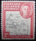 [King George VI - Map of Falkland Islands, סוג A4]
