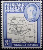 [King George VI - Map of Falkland Islands, סוג A7]