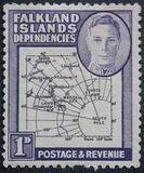 [King George VI - Map of Falkland Islands, סוג A2]
