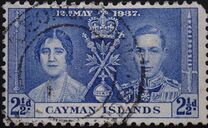 [Coronation of King George VI & Queen Elizabeth - Inscription "CAYMAN ISLANDS", type AJ2]
