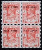 [No. 19-34 Overprinted "MILY ADMIN" in 2 Types, type M]