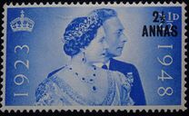 [Royal Wedding Silver Anniversary - Great Britain Postage Stamps Overprinted, Typ C]