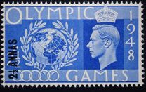 [Great Britain Postage Stamps Olympic Issue of 1948 Surcharged, type D]