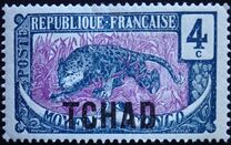[Middle Congo Types Overprinted "TCHAD", type A2]