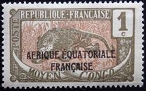 [Issues of 1907-1922 Overprinted "AFRIQUE EQUATORIALE FRANCAISE", tegund F]