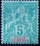 [Allegory Stamps - Inscription "GOLFE DE BENIN", type C3]