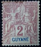 [Inscription - "GUYANE" - Colored Paper, type F1]