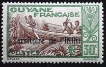 [French Guyane Postage Stamps Overprinted "Territorie de I'ININI", 類型 B]