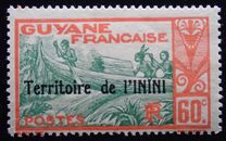 [French Guyane Postage Stamps Overprinted "Territorie de I'ININI", 類型 B7]