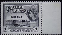 [British Guiana Postage Stamps Overprinted "GUYANA INDEPENDENCE 1966", Tip H]