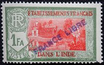 [Pondicherry Temple Stamps of 1929 Overprinted "FRANCE LIBRE", प्रकार AM9]