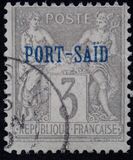 [French Postage Stamps Overprinted "PORT SAID", type A2]