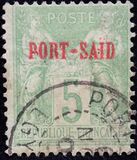 [French Postage Stamps Overprinted "PORT SAID", type A4]