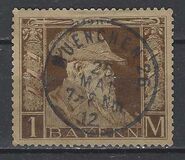 [The 90th Anniversary of the Birth of Prince Luitpold - Type I: Small 9 and no Foot on 1 in "1911". Type II: Large 9 and Foot on 1 in "1911", type H]