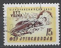 [International Motor Races - Yugoslav Postage Stamp of 1953 Overprinted "STT - VUJNA", tip BO]