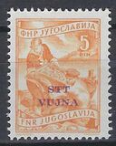 [National Economy Stamps of 1953 in Changed Colors and Overprinted "STT - VUJNA", Tip CA]