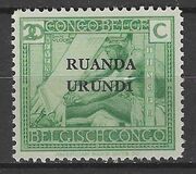 [Belgian Congo Postage Stamps Overprinted "RUANDA - URUNDI", type A4]