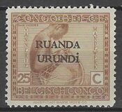 [Belgian Congo Postage Stamps Overprinted "RUANDA - URUNDI", type A5]