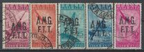 [Airmail - The 50th Anniversary of the Radio - Italy Postage Stamps of 1947 Overprinted "A.M.G.F.T.T.", Tipe D]