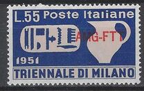 [Triennial Art Exhibition, Milan - Italy Postage Stamps Overprinted "AMG-FTT", typ AZ1]