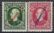 [Andrej Hlinka - Not Issued Stamps Overprinted "SLOVENSKŶ ŠTAT", type C]