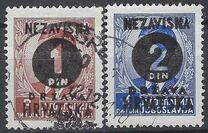 [Yugoslavia Postage Stamps Overprinted in Black - King Peter II, प्रकार E]