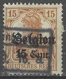 [German Empire Postage Stamps Surcharged "F and Cent" & Overprinted "Belgien", type B6]