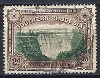 [Victoria Falls - Nos. 30 & 31 Inscribed with "Postage & Revenue" at Top of Frame, тип F]