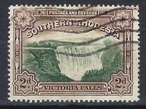 [Victoria Falls - Nos. 30 & 31 Inscribed with "Postage & Revenue" at Top of Frame, тип F]