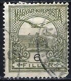 [Turul volando sobre la corona de San Esteban. Nuevos colores., tipo F26]